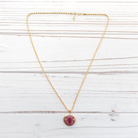 Lenora Dame Peppermint button locket necklace