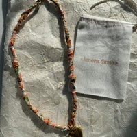 Lenora Dame Fabric Wrapped Heart Necklace