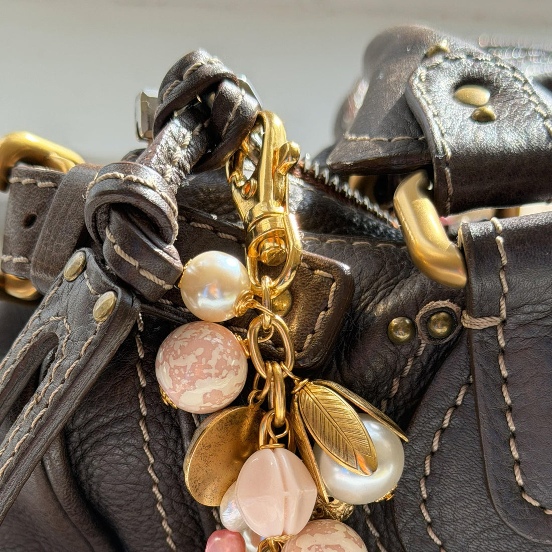 Lenora Dame Opalite Heart Bag Charm