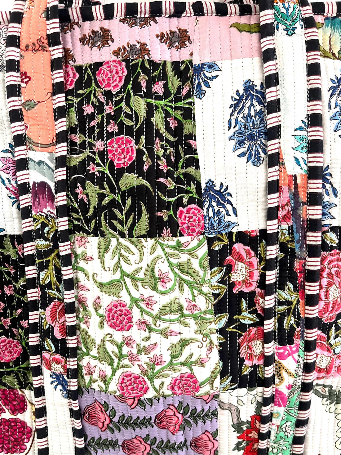 Lenora Dame Quilted Patchwork Tote Bag-Large