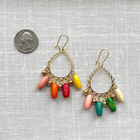 Lenora Dame Wooden Rainbow Earrings