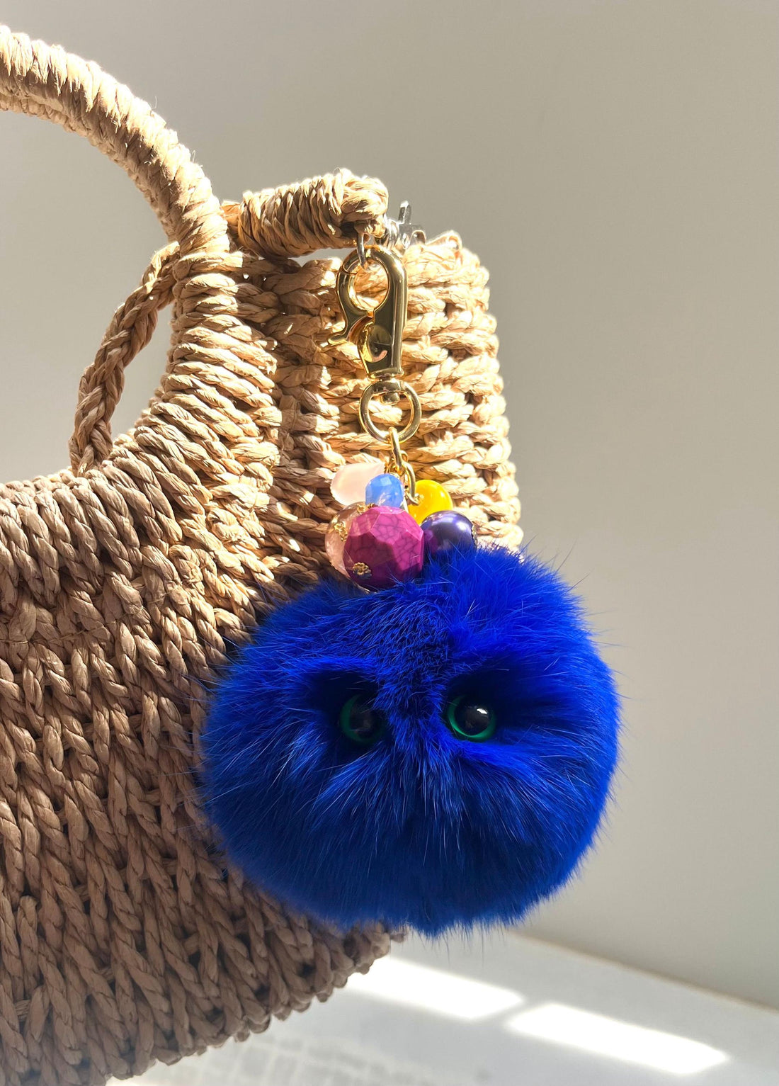 Lenora Dame Plush Monster Bag Charm - Royal Blue