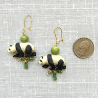 Lenora Dame Mini Panda Earrings