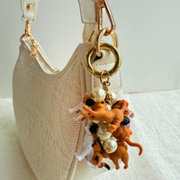 Lenora Dame Orange Cat Purse Charm