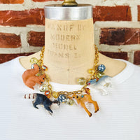 Lenora Dame Woodland Animals Charm Necklace