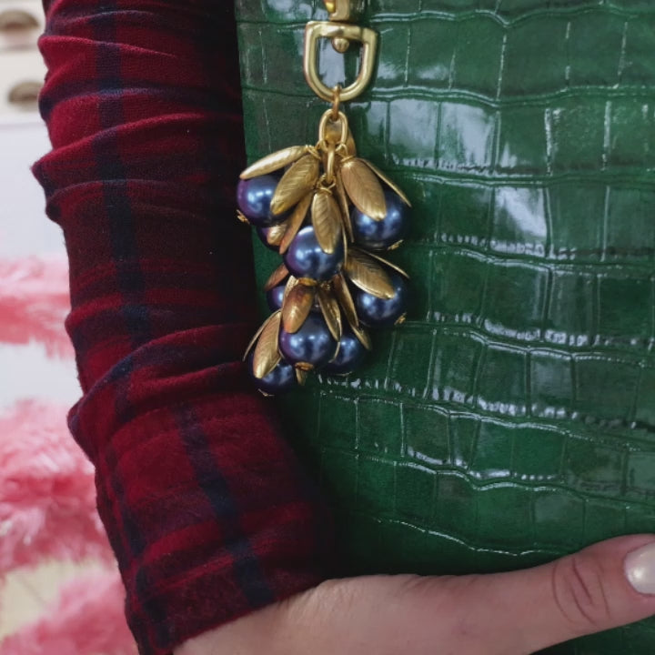 Classic Colorful Pearl Bead Cap Bag Charm - Choice of Colors