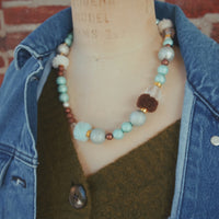Fuzzy winter necklace