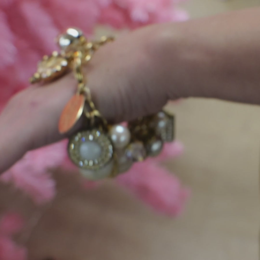 Classic Pearl Bauble Charm Bracelet
