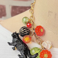 Festive Feline Halloween Necklace