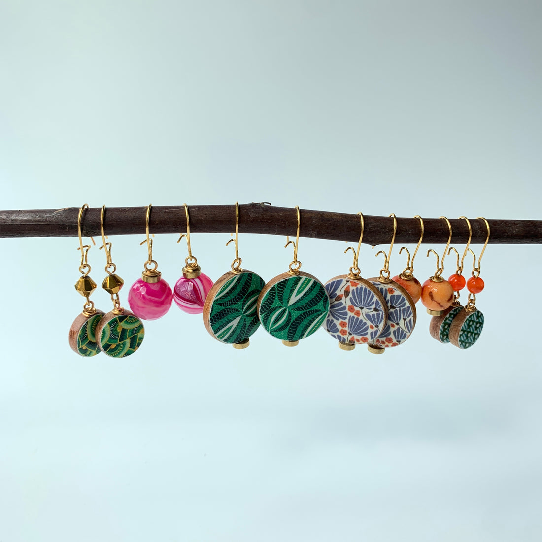 Folk Art Collection Discus Earrings Sets