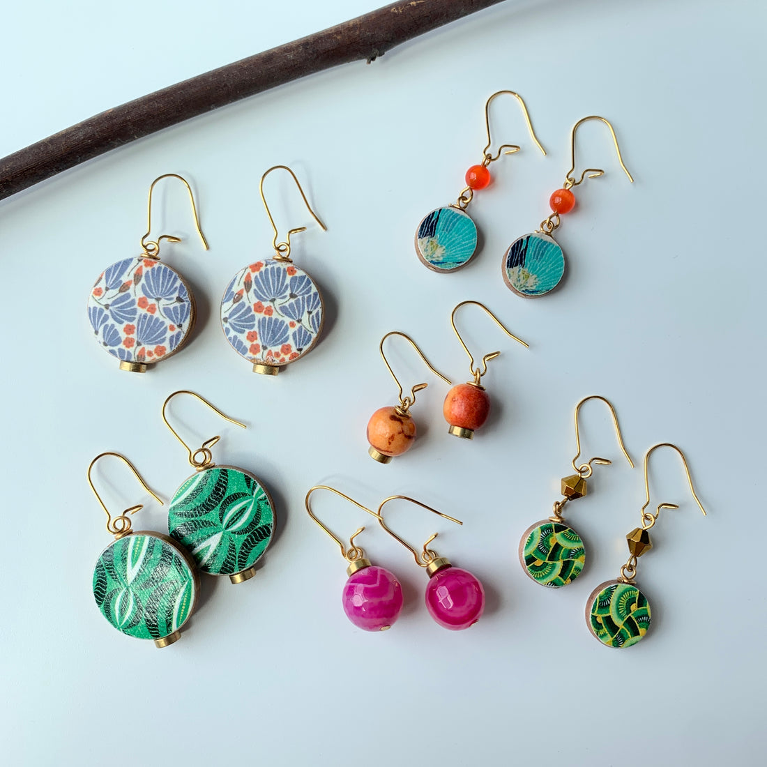 Folk Art Collection Discus Earrings Sets