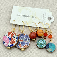 Folk Art Collection Discus Earrings Sets