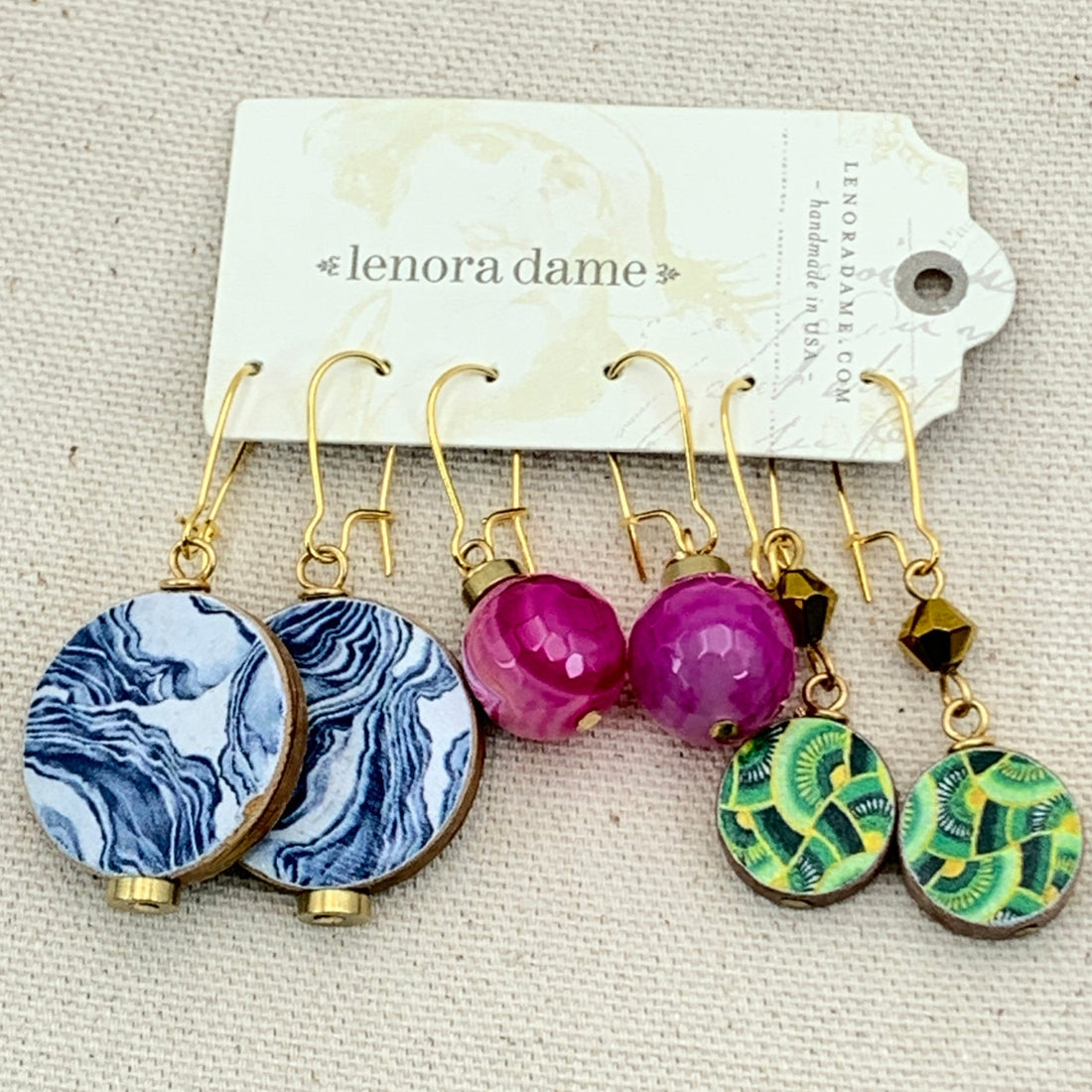 Folk Art Collection Discus Earrings Sets