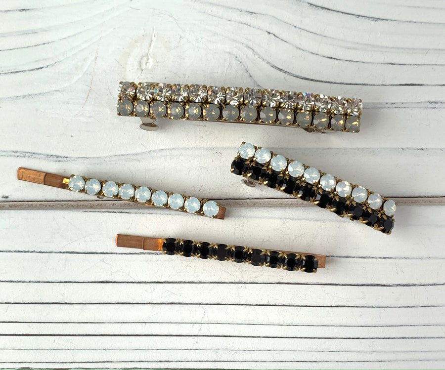 Lenora Dame Ladylike Hair Set in Jet and Opalescent