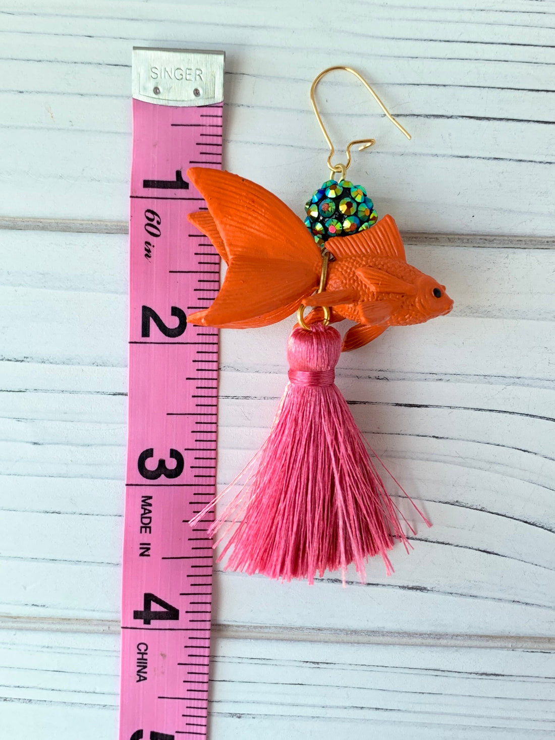 Lenora Dame Sparkle Koi Tassel Earrings