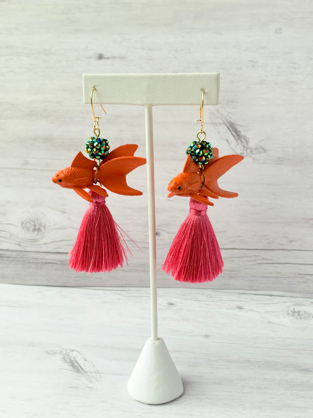 Lenora Dame Sparkle Koi Tassel Earrings