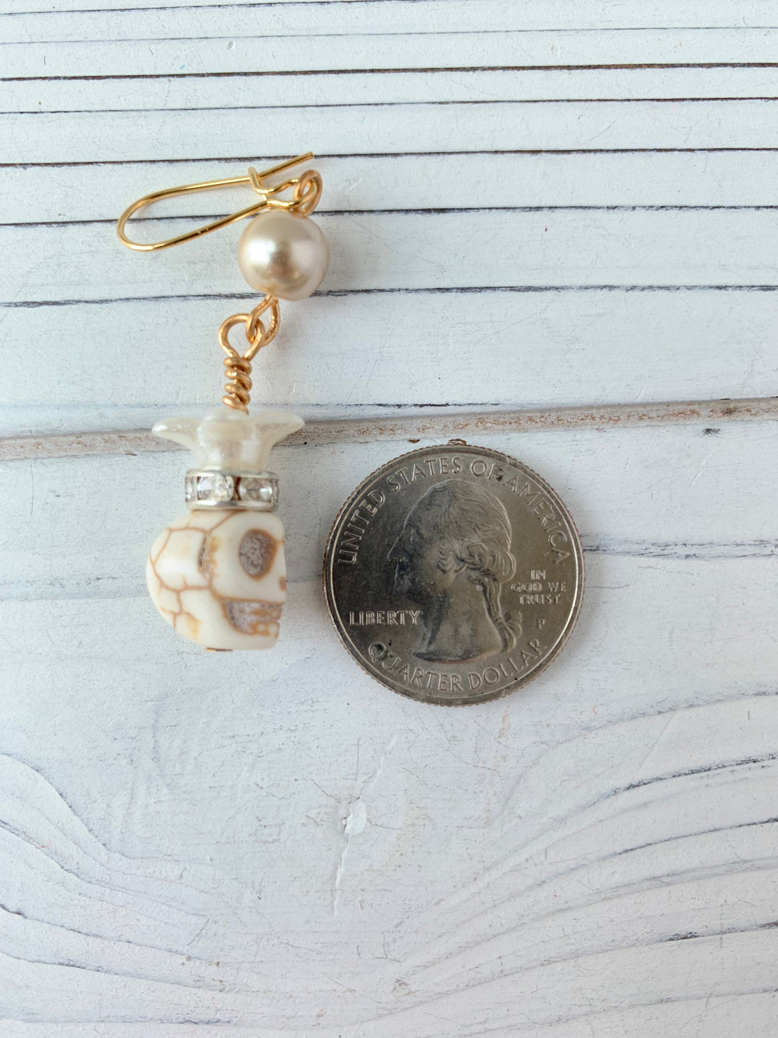 Lenora Dame Skull Bride Earrings