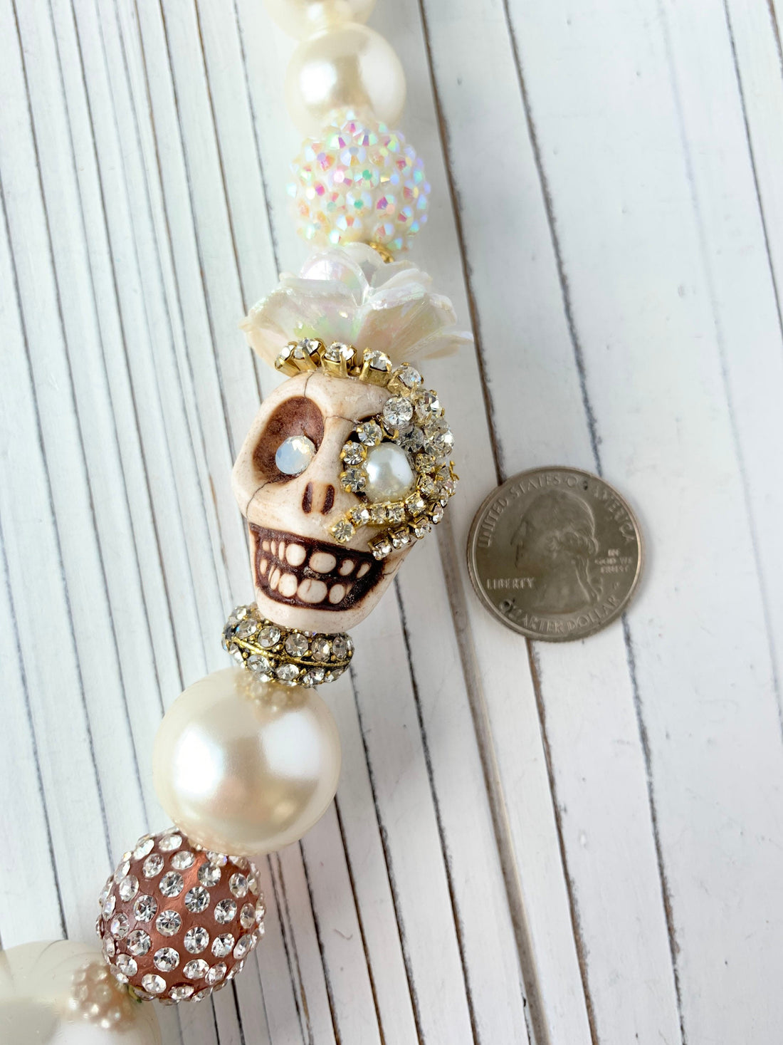 Lenora Dame Oleander Sugar Skull Queen Mum Necklace