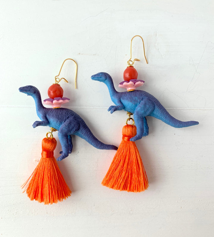 Lenora Dame Gallimimus Dinosaur Earring