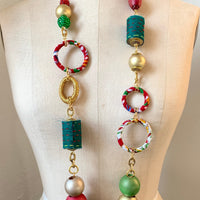 Lenora Dame Holiday Hostess Beaded Christmas Statement Necklace