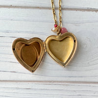 Cotton Candy Heart Locket Necklace - LAST ONE